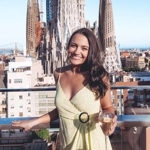 Bershka Yellow Polka Dot Dress